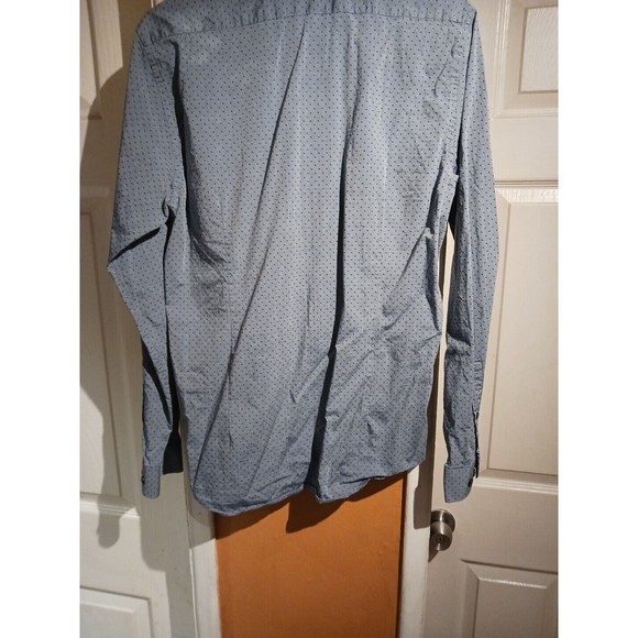 Primark Mens Pokadot Slim Fit Button-down Shirt. Size M - Picture 8 of 12